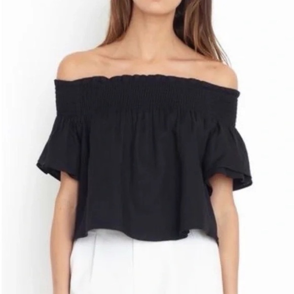 Apiece Apart Off the Shoulder Cinched Blouse 4 - Picture 1 of 10